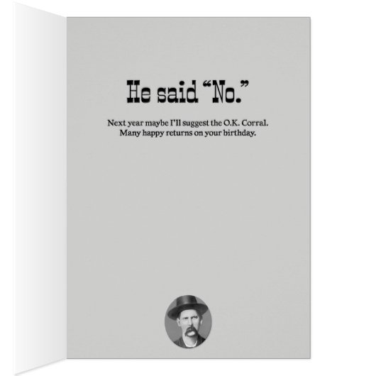 "私はWyatt Earp"におもしろいな野生西の誕生日尋ねました (内側 (右))