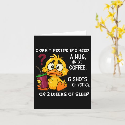 私はXlコーヒもしー6ショットをハグする必要があると判断できない カード (黄色い花)