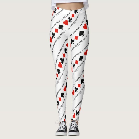 私はYで遊終わる日の上にブリッジだけ レギンス (正面)