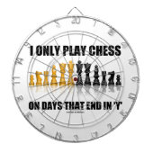 私はYのチェスのこまセットで終わる幾日のチェスだけを遊びます ダーツボード (正面)