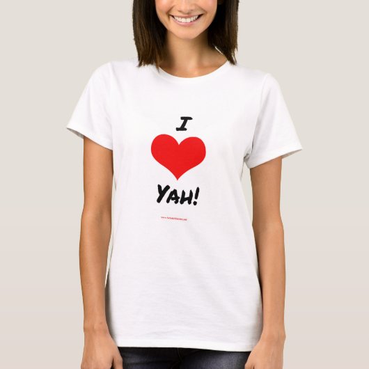 私はYahを愛します! Tシャツ (正面)