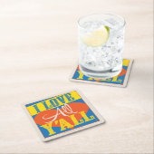 私はY'allを愛している スクエアペーパーコースター (インサイチュ)