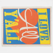 私はY'allを愛している フリースブランケット (正面(横))