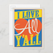 私はY'allを愛している ポストカード (正面/裏面)
