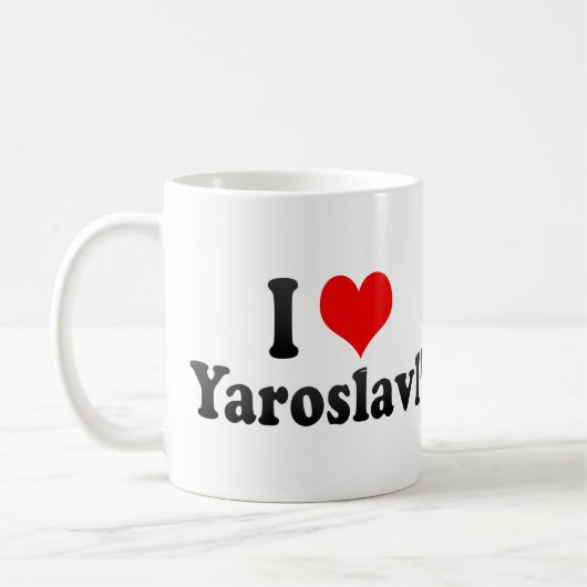 私はYaroslavl',ロシアを愛します コーヒーマグカップ (左)