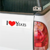 私はYeatsを愛します バンパーステッカー (トラック上)