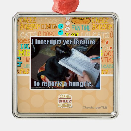 私はyer Leezureを中断します メタルオーナメント (正面)