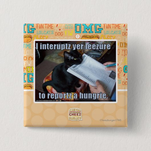 私はyer Leezureを中断します 缶バッジ (正面)