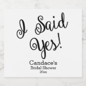 私はYesをモダン言った ビールラベル (シングルラベル)