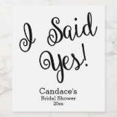 私はYesをモダン言った ワインラベル (シングルラベル)