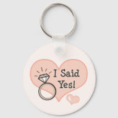 私はYes婚約キーチェーンと言った キーホルダー (正面)