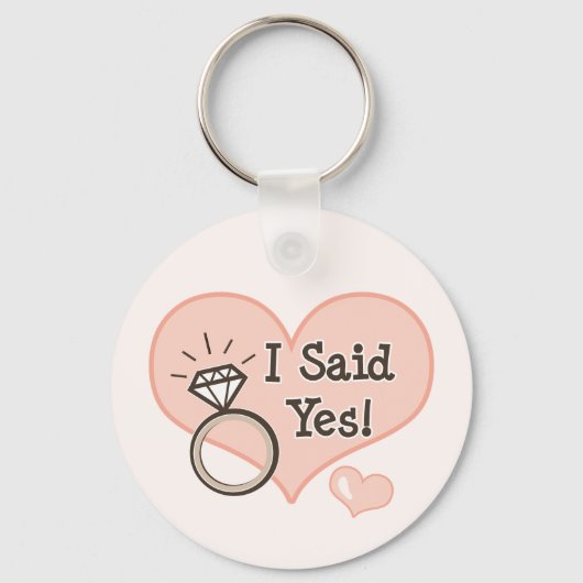 私はYes婚約キーチェーンと言った キーホルダー (正面)