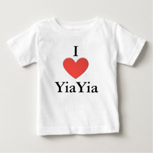 私はYiayiaの一つを愛します ベビーTシャツ