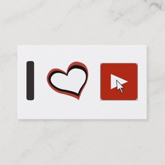 私はYOUTUBEの記号を愛します 名刺 (正面)