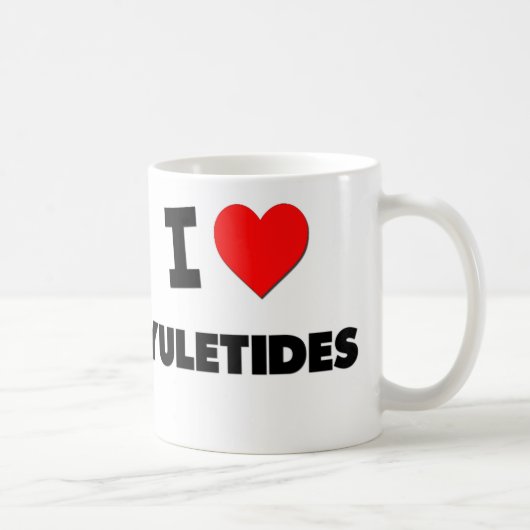 私はYuletidesを愛します コーヒーマグカップ (右)