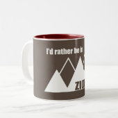 私はZion National Park Utah Mountainにいるほうがいい ツートーンマグカップ (正面左)