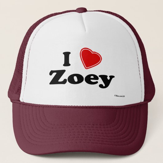 私はZoeyを愛します キャップ (正面)