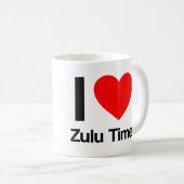 私はzulu時間が大好きだ コーヒーマグカップ (正面右)