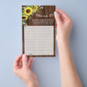 私ひまわりウェスタンブライダルシャワーゲームカード チラシ (ハンドル)