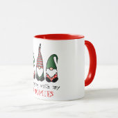 私ぶら下がったのクリスマスおもしろいことわざと マグカップ (正面右)