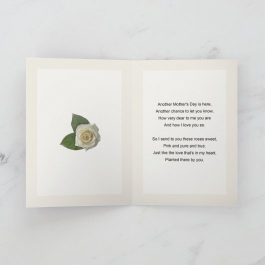 私へのお母さんのようなのための母の日カード カード (内部)