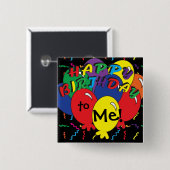 私へのハッピーバースデーパーティーの時間 缶バッジ (正面&裏面)