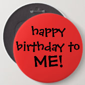 "私へのハッピーバースデー! "ボタン 缶バッジ (正面&裏面)