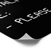 私への接し方に関するアドバイス しないでください ポスター (角)