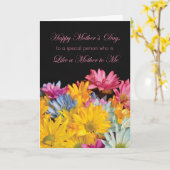 私への母のように、母の日のガーベラのデイジー カード (黄色い花)