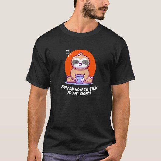 私への話しかけ方 サルカスティックな内向型サルカス Tシャツ (正面)