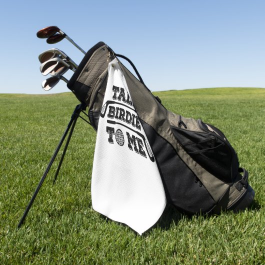 私への話の小鳥-おもしろいなゴルフゴルファーのゴルフをするギフト ゴルフタオル (グリーン)