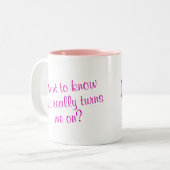 「私への話自由」のマグ ツートーンマグカップ (正面左)