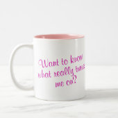 「私への話自由」のマグ ツートーンマグカップ (左)