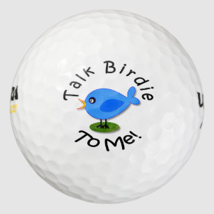 私への面白くかわいく青い鳥"話小鳥" ゴルフボール