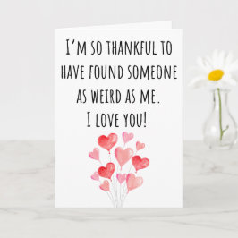 私みたいに変わった面白いバレンタインカード カード