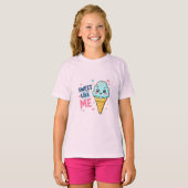 私みたいに甘いアイスクリーム Tシャツ (正面フル)