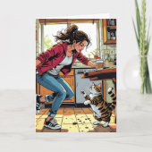 私もしが必要だ！ | コーヒおもしろいーとネコ カード (正面)