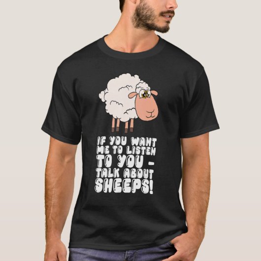 私もしにシープの聞話をして欲しい Tシャツ (正面)