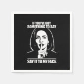 私もしの得顔に言いたいことがある スタンダードカクテルナプキン (正面)