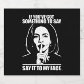 私もしの得顔に言いたいことがある ビールラベル (シングルラベル)