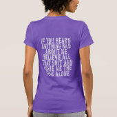 私もしの悪い事を信じ全T-S聞いた Tシャツ (裏面)