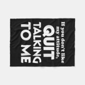 私もしの態度がやめ嫌だ フリースブランケット (正面(横))