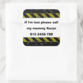 私もしはステッ失ったカー スクエアシール (バッグ)