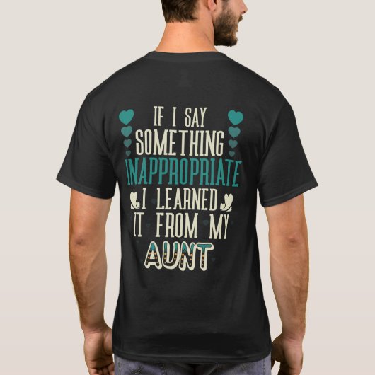 私もしは不適切な事を学言う Tシャツ (裏面)
