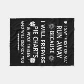 私もしは全て走遠くにの…表と言う フリースブランケット (正面(横))