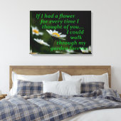 私もしは君の度に花を考え持った キャンバスプリント (インサイチュ (寝室))