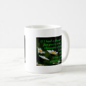 私もしは君の度に花を考え持った コーヒーマグカップ (正面右)