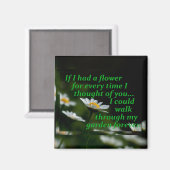 私もしは君の度に花を考え持った マグネット (正面/裏面)