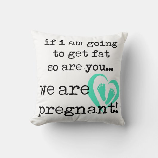 私もしは太るから妊娠してるのよ クッション (正面)
