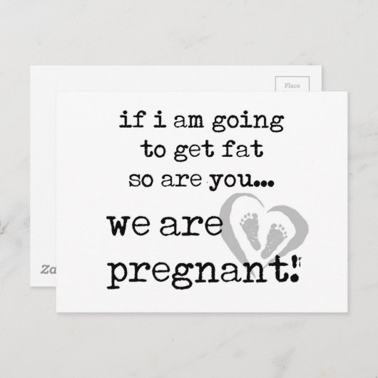 私もしは太るから妊娠してるのよ 案内ポストカード (正面/裏面)